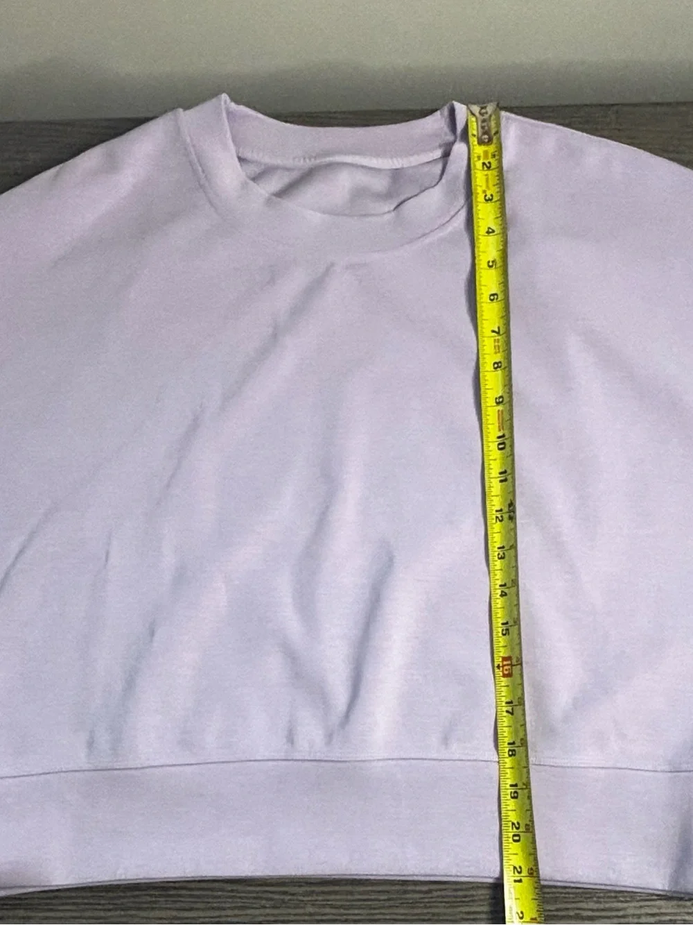 Lululemon Softstreme Perfectly Oversized Cropped Crew Purple Ash Sz 8
